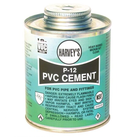 Harvey Tool LOW VOC PVC SOLVENT CEMENT, 16 OZ DAUBER IN BOTTLE, LIQUID FORM, CLEAR, 094  002 018220-12